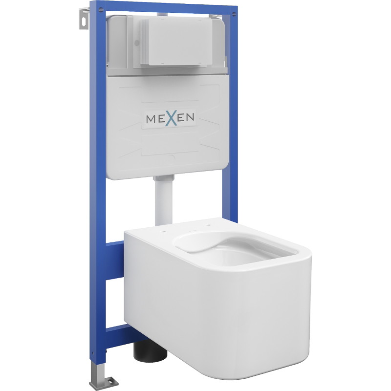 Mexen Elis inbouw WC-set frame Fenix Slim met WC-kom, glanzend wit - 6103391XX00