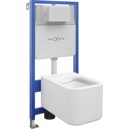 Mexen conjunto empotrado WC estructura Fenix Slim con taza WC Elis, blanco brillo - 6103391XX00