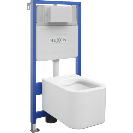 Mexen Elis set empotrado WC estructura Fenix Slim con taza WC, blanco brillo - 6103391XX00