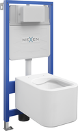 Mexen Elis podometni WC set Fenix Slim z WC školjko, sijajno bela - 6103391XX00