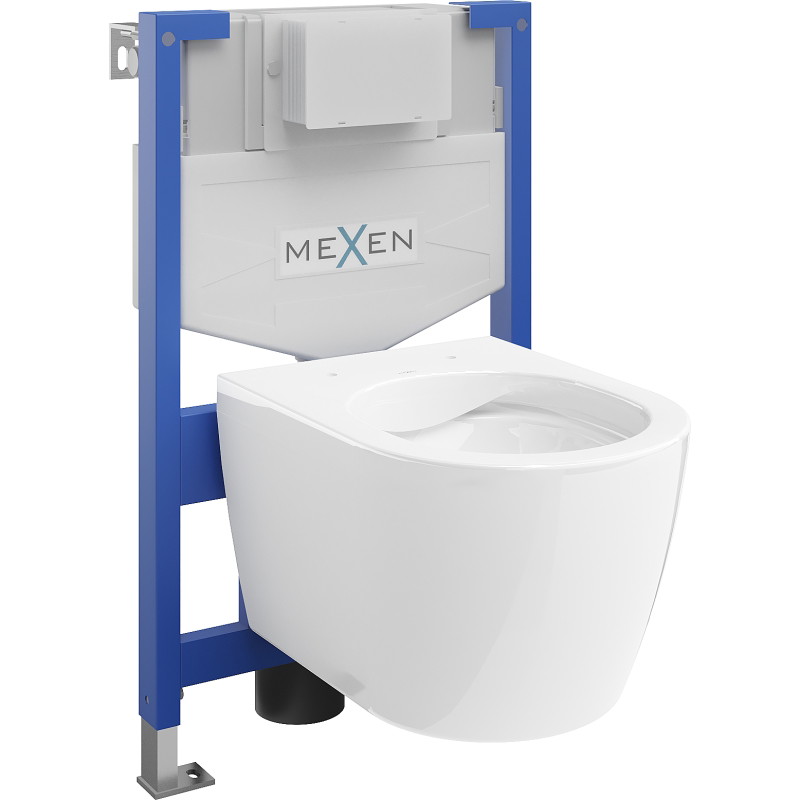 Mexen Carmen WC Concealed Set Fenix XS-F Frame with WC Bowl, Glossy White - 6803388XX00