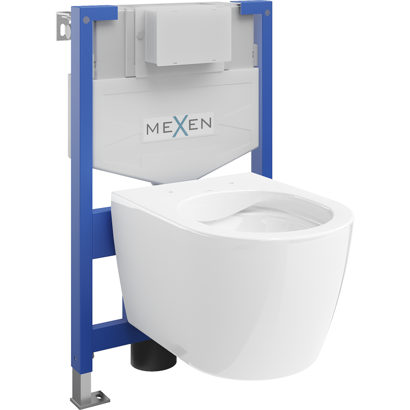 Mexen Unterputz-WC-Set Fenix XS-F mit WC-Schüssel Carmen, weiß glänzend - 6803388XX00