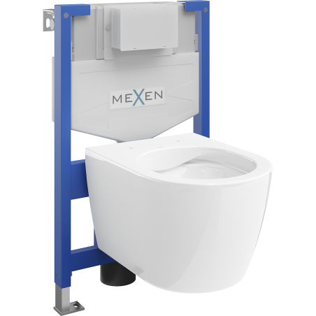 Mexen Carmen ensemble encastré WC cadre Fenix XS-F avec cuvette WC, blanc brillant - 6803388XX00