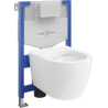 Mexen Carmen conjunto empotrado WC marco Fenix XS-F con taza WC, blanco brillo - 6803388XX00