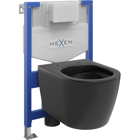 Mexen Carmen onderbouw WC-set Fenix XS-F met WC-pot, zwart mat - 6803388XX85