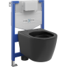 Mexen Carmen conjunto empotrado WC bastidor Fenix XS-F con taza WC, negro mate - 6803388XX85
