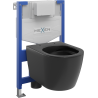 Mexen Carmen onderbouw WC-set Fenix XS-F met WC-pot, zwart mat - 6803388XX85