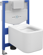Mexen Elis WC-piiloasennuspaketti Fenix XS-F runko ja WC-istuin, kiiltävä valkoinen - 6803391XX00