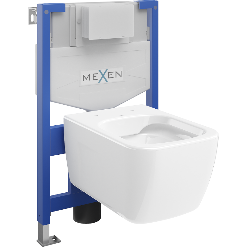 Mexen ensemble encastré WC cadre Fenix XS-F avec cuvette WC Margo, blanc brillant - 6803342XX00