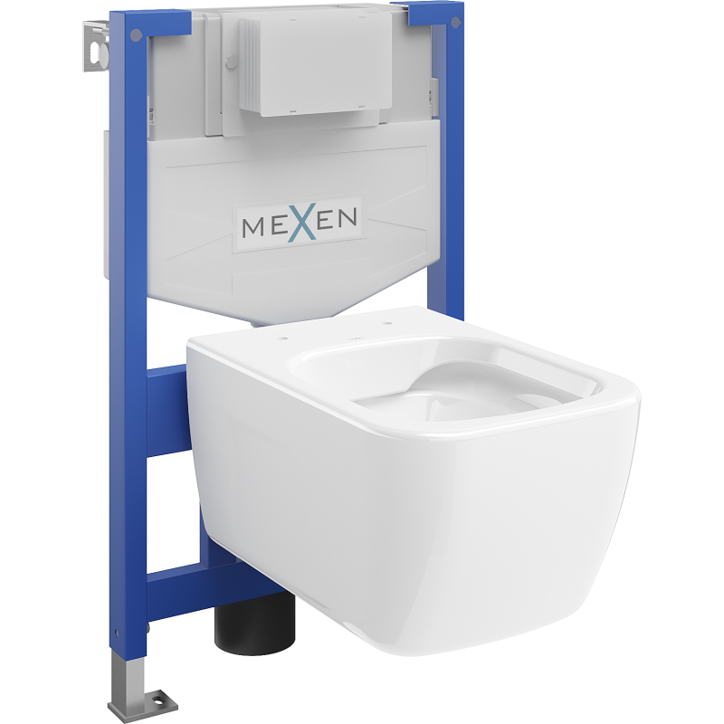 Mexen Unterputz-WC-Set Fenix XS-F mit WC-Schüssel Margo, weiß glänzend - 6803342XX00