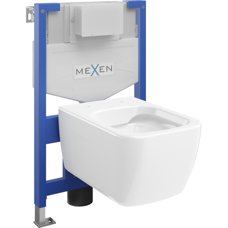 Mexen ensemble encastré WC cadre Fenix XS-F avec cuvette WC Margo, blanc brillant - 6803342XX00