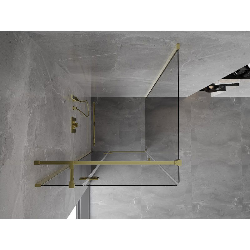 Mexen Mist-H T cabine de douche pivotante gauche 100 x 100 cm, transparent, or - 8A5T-100-100-50-00-L