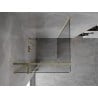 Mexen Mist H T cabine de douche battante gauche 100 x 100 cm, transparent, or - 8A5T-100-100-50-00-L