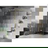Mexen Mist H T Duschkabine, schwenkbar links, 110 x 110 cm, transparent, gold - 8A5T-110-110-50-00-L