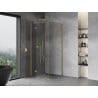 Mexen Mist H T cabine de douche battante gauche 100 x 100 cm, transparent, or - 8A5T-100-100-50-00-L