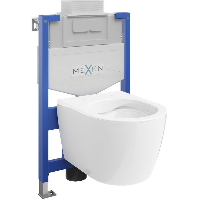 Mexen Carmen WC Concealed Set Fenix XS-U with WC Bowl, White Gloss - 6853388XX00