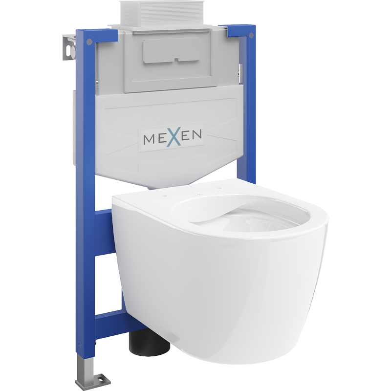 Mexen Carmen WC inbouwset Fenix XS-U met WC-pot, wit glans - 6853388XX00