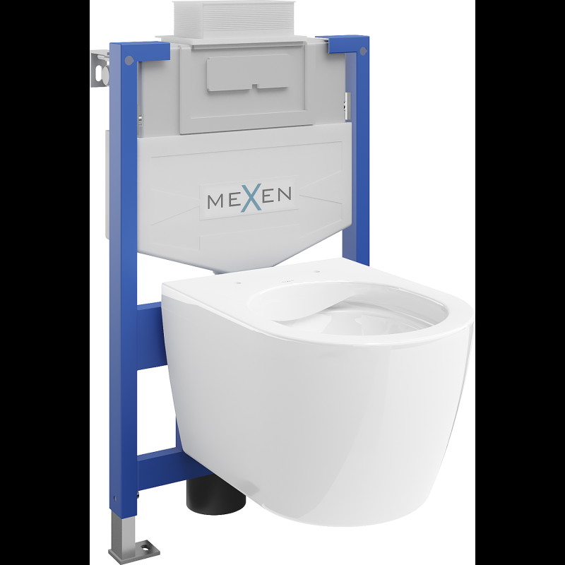 Mexen zestaw podtynkowy WC stelaż Fenix XS-U z miską WC Carmen, biały połysk - 6853388XX00