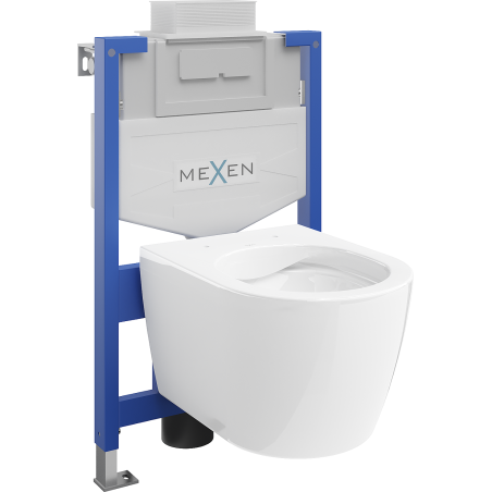 Mexen Carmen WC inbouwset Fenix XS-U met WC-pot, wit glans - 6853388XX00