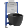 Mexen Carmen inbouw WC set Fenix XS-U met toiletpot, zwart mat - 6853388XX85