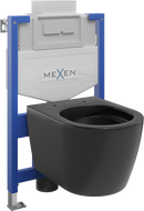 Mexen Carmen seinale kinnitatav WC paigalduskomplekt Fenix XS-U WC potiga, must matt - 6853388XX85