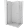 Mexen Lima Duo sklopiva tuš kabina 90 x 70 cm, prozirna, krom - 856-090-070-02-00