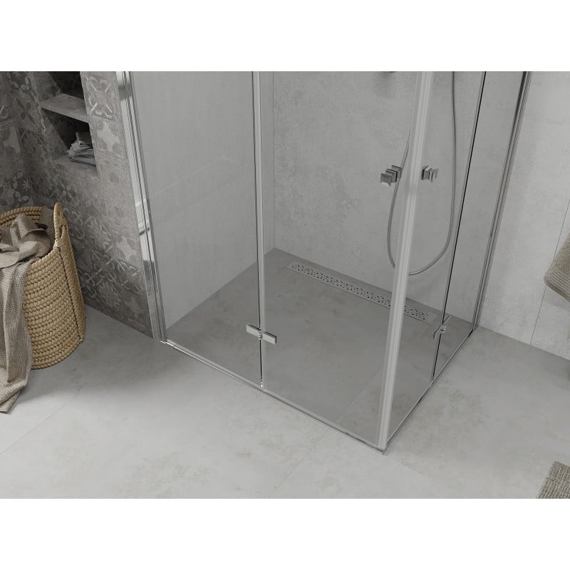 Mexen Lima Duo cabina doccia pieghevole 100 x 70 cm, trasparente, cromo - 856-100-070-02-00