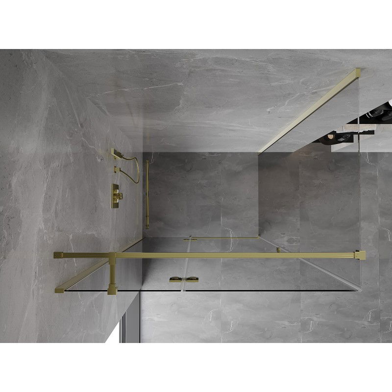 Mexen Mist-H T cabine de douche pivotante gauche 100 x 90 cm, transparent, or - 8A5T-100-090-50-00-L