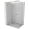 Mexen Lunar T cabine de douche pivotante gauche 75 x 80 cm, transparent, dorée - 834T-075-080-50-00-L