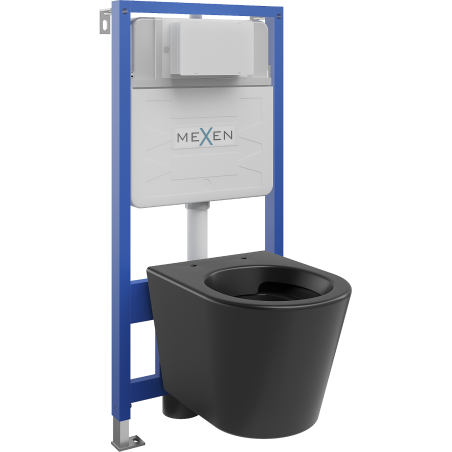 Mexen Rico inbouwset WC-frame Fenix Slim met WC-kom, zwart mat - 6103372XX85