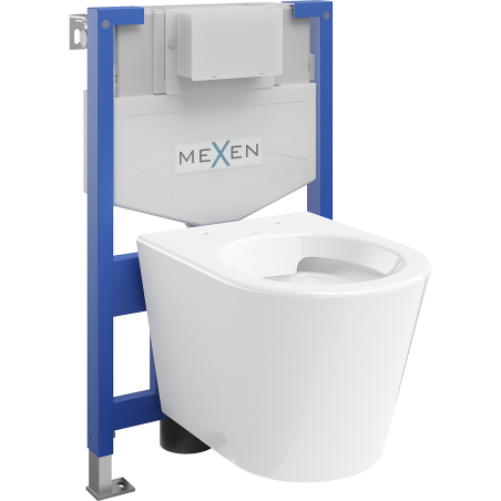 Mexen Rico ugradbeni WC set okvir Fenix XS-F s WC školjkom, bijeli sjaj - 6803372XX00