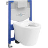 Mexen Rico ugradbeni WC set okvir Fenix XS-F s WC školjkom, bijeli sjaj - 6803372XX00