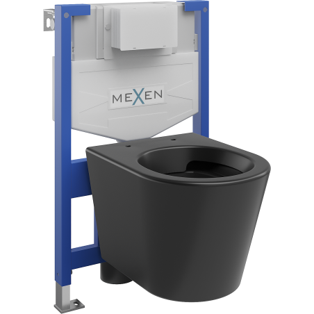 Mexen Rico WC sisseehitatud komplekt Fenix XS-F raamiga koos WC-kausiga, must matt - 6803372XX85