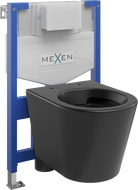 Mexen inbouwset WC frame Fenix XS-F met WC-pot Rico, zwarte mat - 6803372XX85