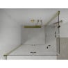 Mexen Lima Duo faltbare Duschkabine 90 x 80 cm, transparent, gold - 856-090-080-50-00-02