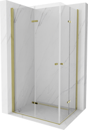 Mexen Lima Duo cabine de douche pliante 100 x 90 cm, transparent, dorée - 856-100-090-50-00-02