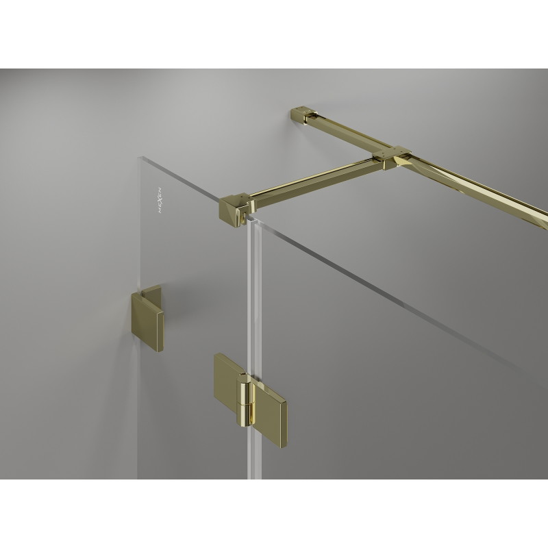 Mexen Lunar T vasak avatav dušinurk 85 x 80 cm, läbipaistev, kuldne - 834T-085-080-50-00-L