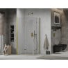 Mexen Lima Duo folding shower enclosure 100 x 90 cm, transparent, gold - 856-100-090-50-00-02