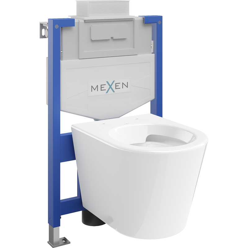 Mexen Rico set da incasso WC struttura Fenix XS-U con vaso WC, bianco lucido - 6853372XX00