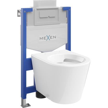 Mexen ensemble encastré WC cadre Fenix XS-U avec cuvette WC Rico, blanc brillant - 6853372XX00