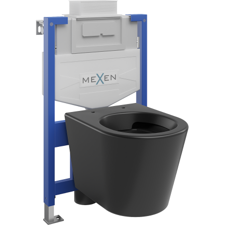 Mexen Unterputz-WC-Set Fenix XS-U mit WC-Schüssel Rico, schwarz matt - 6853372XX85