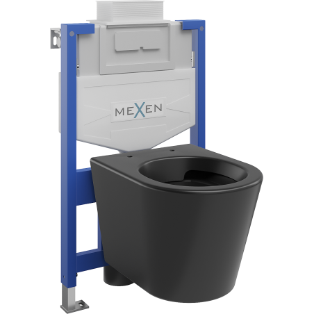 Mexen zestaw podtynkowy WC stelaż Fenix XS-U z miską WC Rico, czarny mat - 6853372XX85