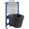 Mexen concealed WC set Fenix XS-U with WC bowl Rico, black matte - 6853372XX85