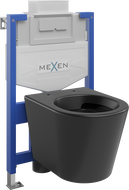 Mexen ensemble encastré WC châssis Fenix XS-U avec cuvette WC Rico, noir mat - 6853372XX85