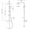 Mexen CQ54 ensemble de douche apparent avec pommeau de douche et mitigeur thermostatique, noir/chrome - 772505495-71