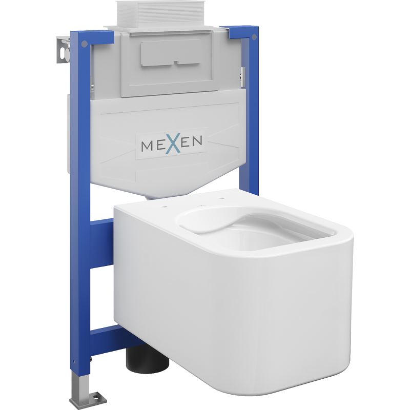Mexen Elis conjunto empotrado WC bastidor Fenix XS-U con taza WC, blanco brillo - 6853391XX00