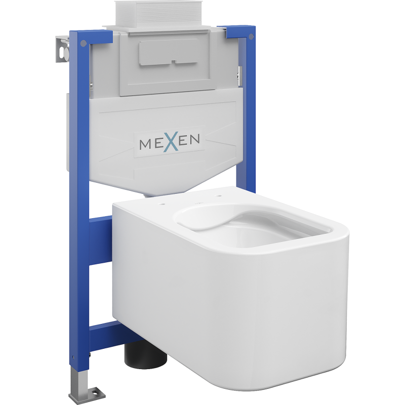 Mexen inbouwtoiletset WC frame Fenix XS-U met WC-kom Elis, glanzend wit - 6853391XX00