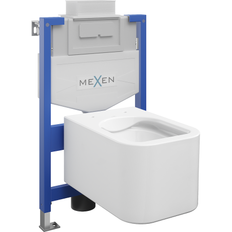 Mexen ensemble WC encastré cadre Fenix XS-U avec cuvette WC Elis, blanc brillant - 6853391XX00