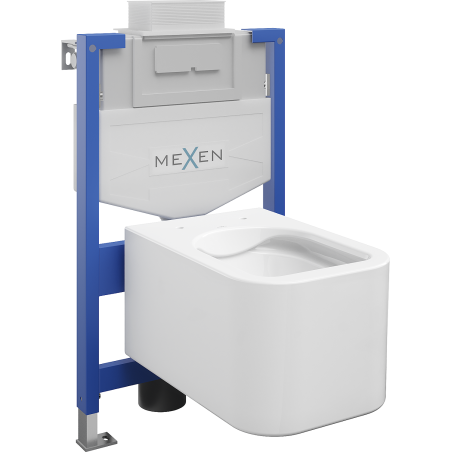 Mexen Fenix XS-U Concealed WC Set with Elis WC Bowl, Glossy White - 6853391XX00