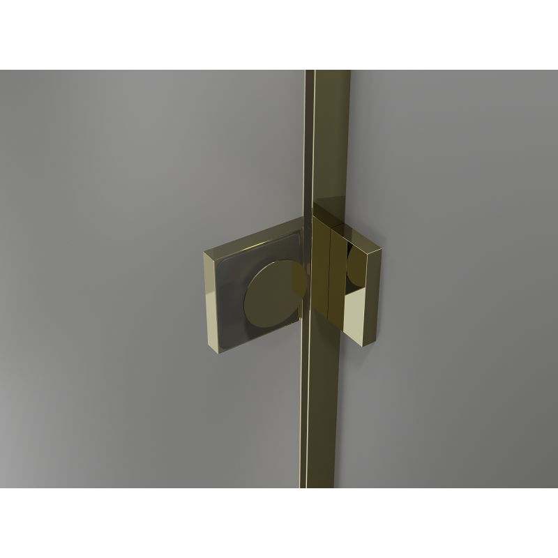 Mexen Lunar T duschkabine schwenkbar links 90 x 70 cm, transparent, gold - 834T-090-070-50-00-L